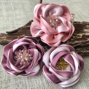 Beautiful handmade rose brooch